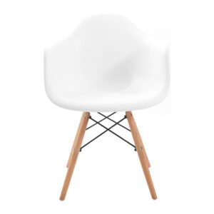 Стілець Жаклін Арт комплектація Ніжки деревʼяні колір Білий фото