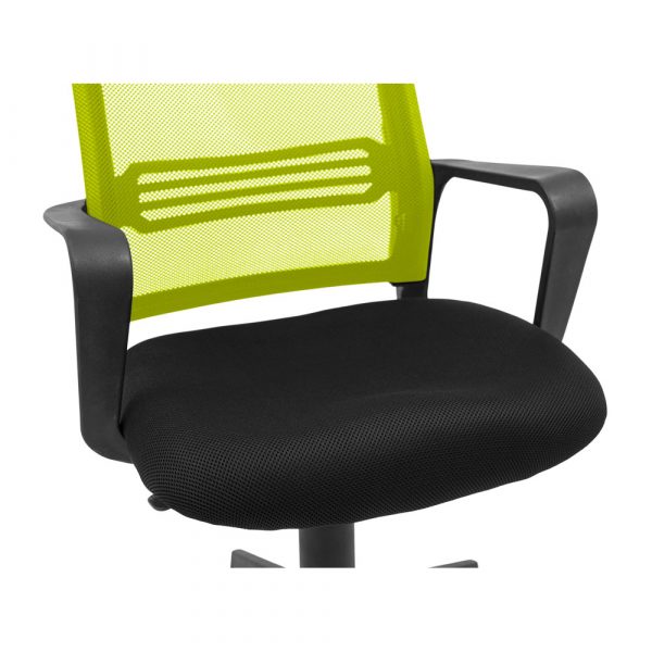 Крісло Джина - Пластик - Сітка чорна + зелена
