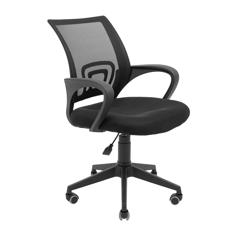 Spider U armchair Plastic configuration Piastra mechanism Black mesh upholstery