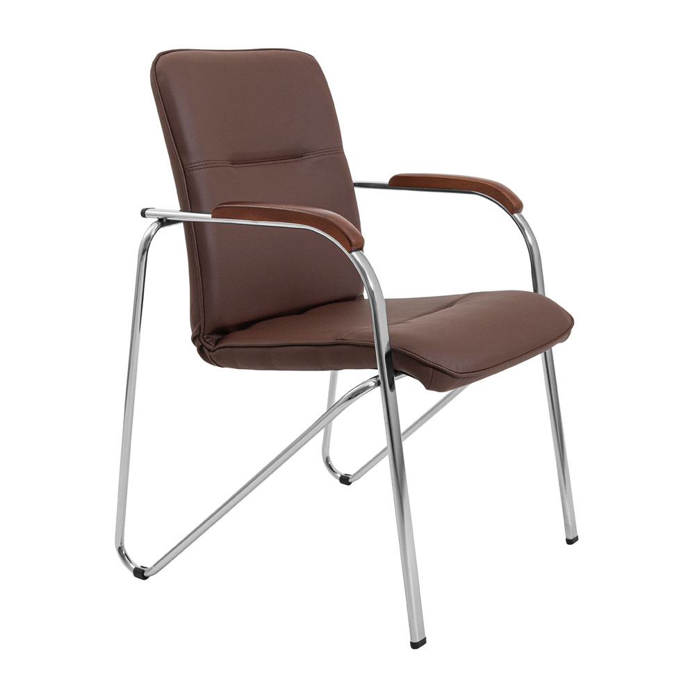 Samba armchair SF Chrome (CF) configuration Fly 2231 upholstery / Walnut