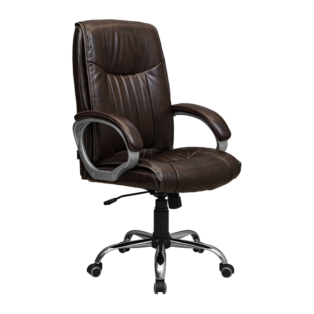 Armchair Frankfurt U Configuration Chrome A2 Mechanism M-1 (Tilt) Upholstery Madras DK Brown