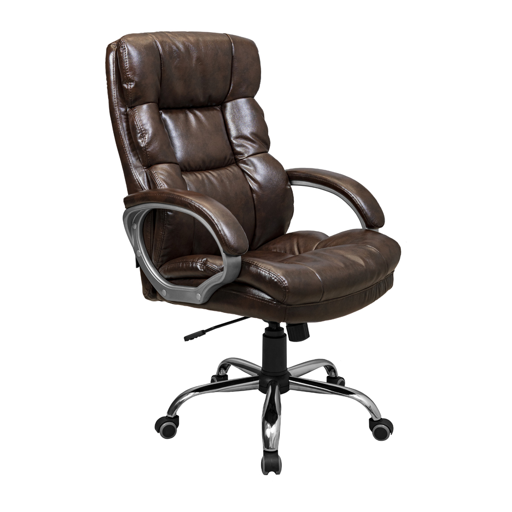Armchair Manhattan U Configuration Chrome A2 Mechanism M-1 (Tilt) Upholstery Madras DK Brown