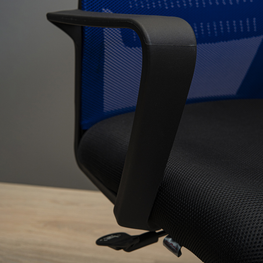 Крісло Фрайдей Пластик М-1 Сітка Синя (Прогумовані Колеса) (10)