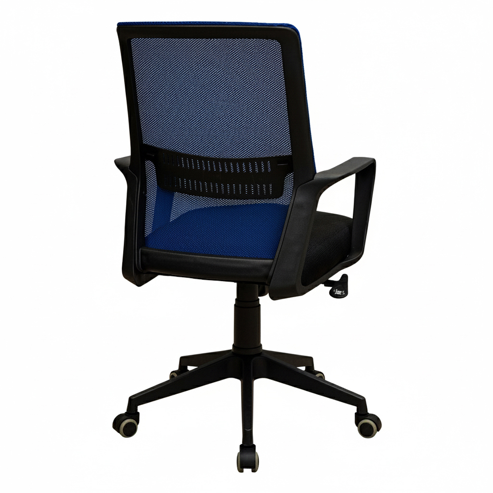 Крісло Фрайдей Пластик М-1 Сітка Синя (Прогумовані Колеса) (8)