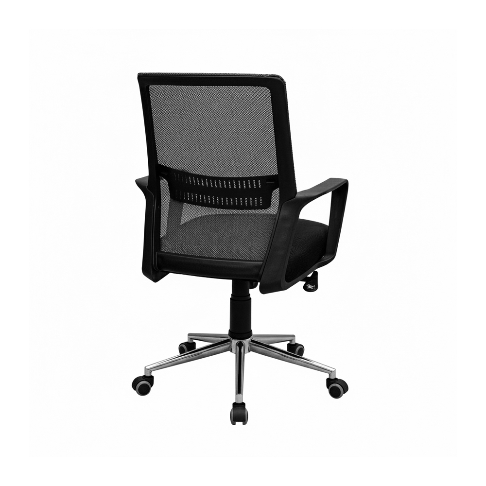 Крісло Фрайдей Хром М-1 Сітка Сіра (Прогумовані Колеса) (8)