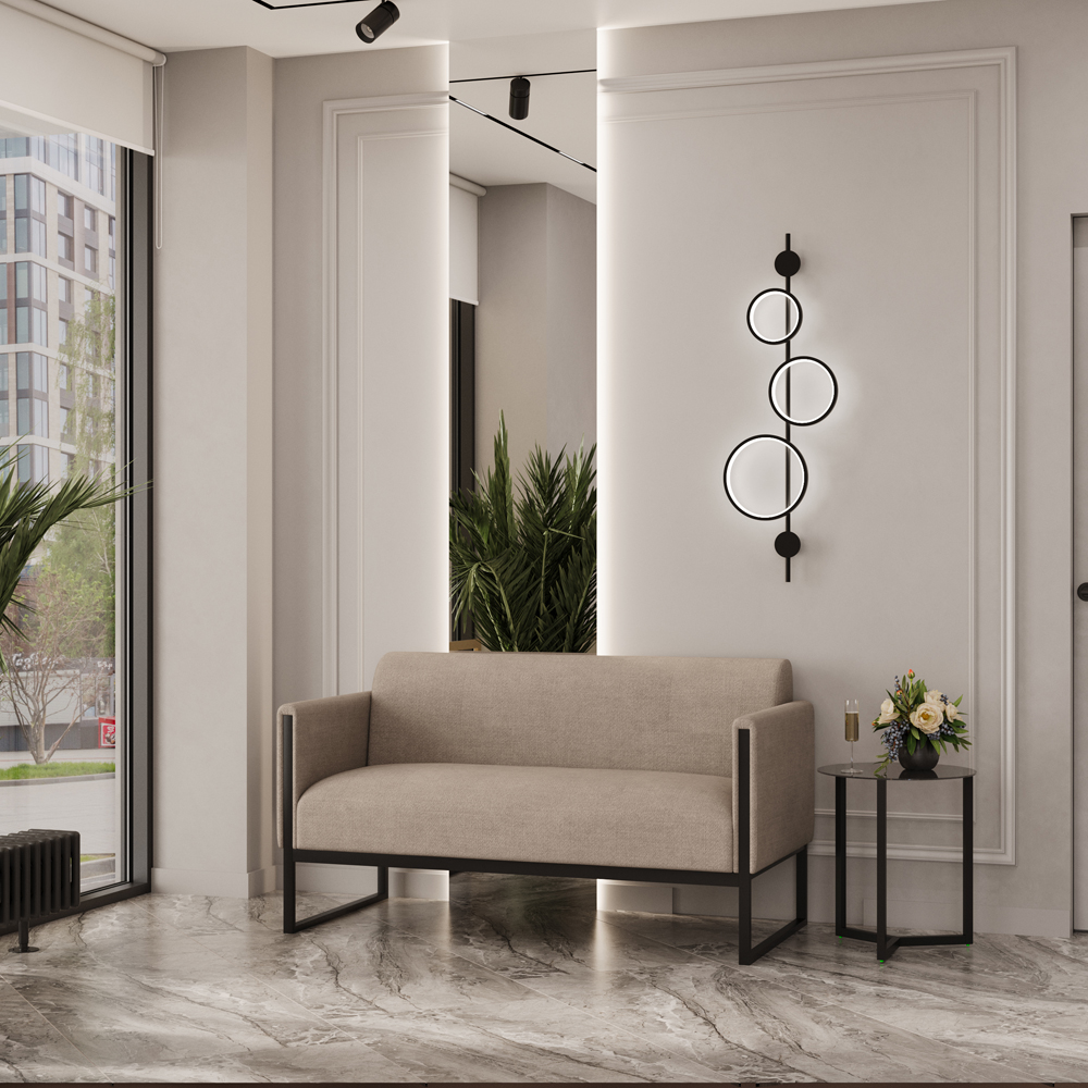 Диван Аміго Подвійний Каркас Чорний Місті Мокко (3)