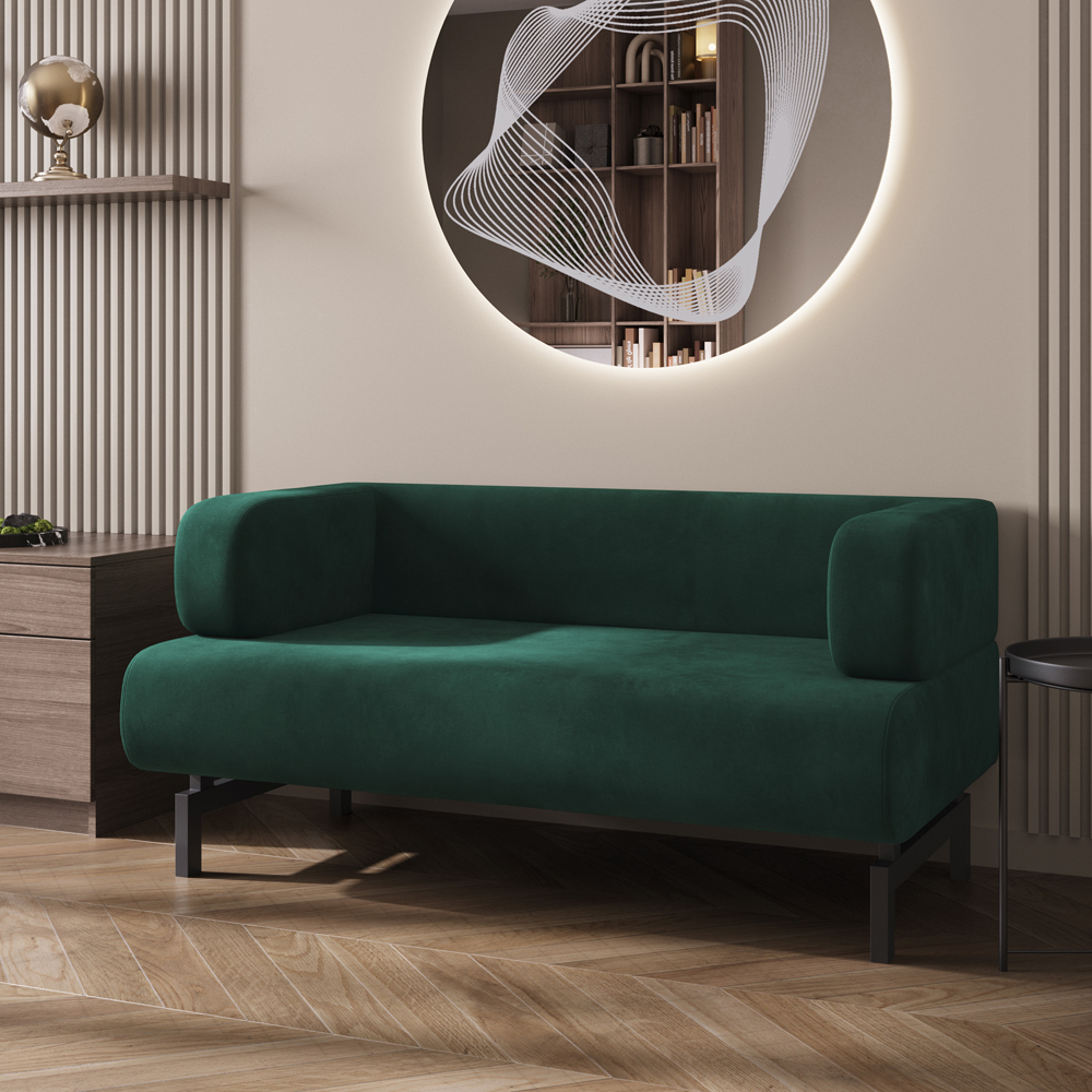 Диван Джанні Подвійний Каркас Чорний Аллюр Преміум Дарк Грін (3)