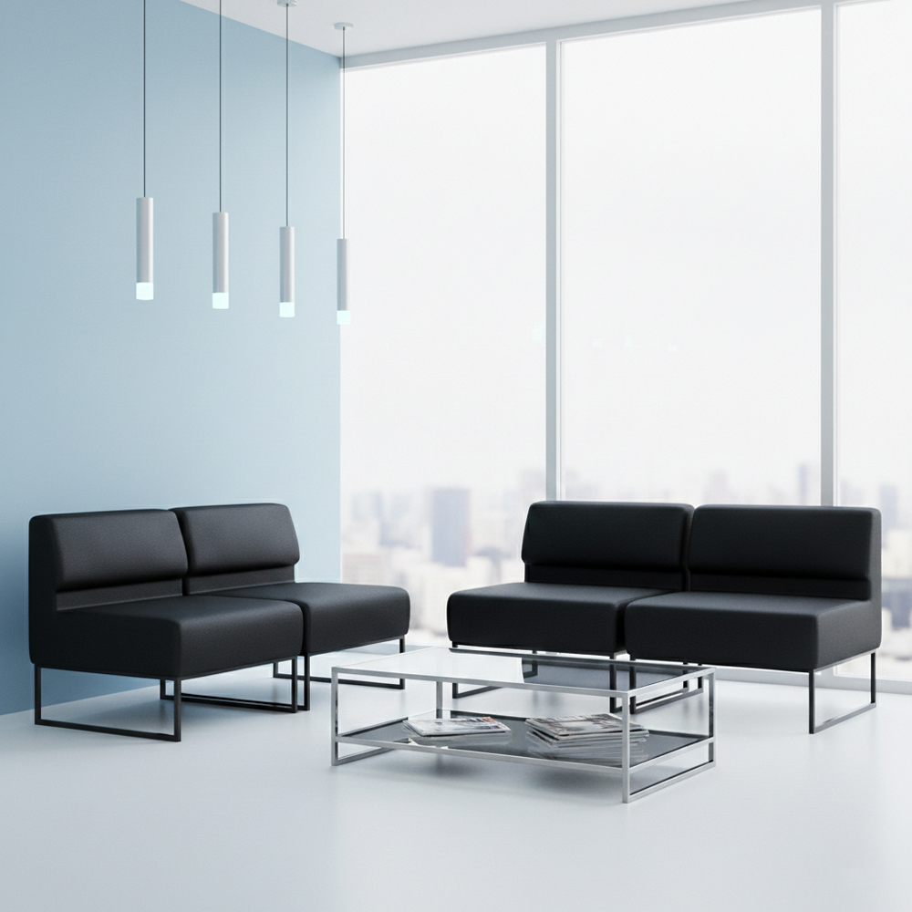 Диван Лаунж Одинарний Зі Спинкою Каркас Чорний Палаззо Блек (5)