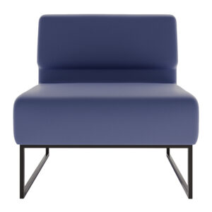 Диван Лаунж Комплектация Одинарный Со Спинкой Каркас Черный Обивка Палаззо Блу фото
