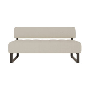 Диван Офіс комплектація Подвійний зі спинкою на металокаркасі оббивка Клівія Айворі фото