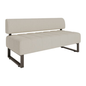 Диван Офіс комплектація Подвійний зі спинкою на металокаркасі оббивка Клівія Айворі від фабрики Річмен