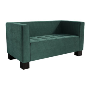 Диван Спейс комплектация Двойной на деревянных ножках Венге обивка Уттарио Вельвет Грин от фабрики Richman