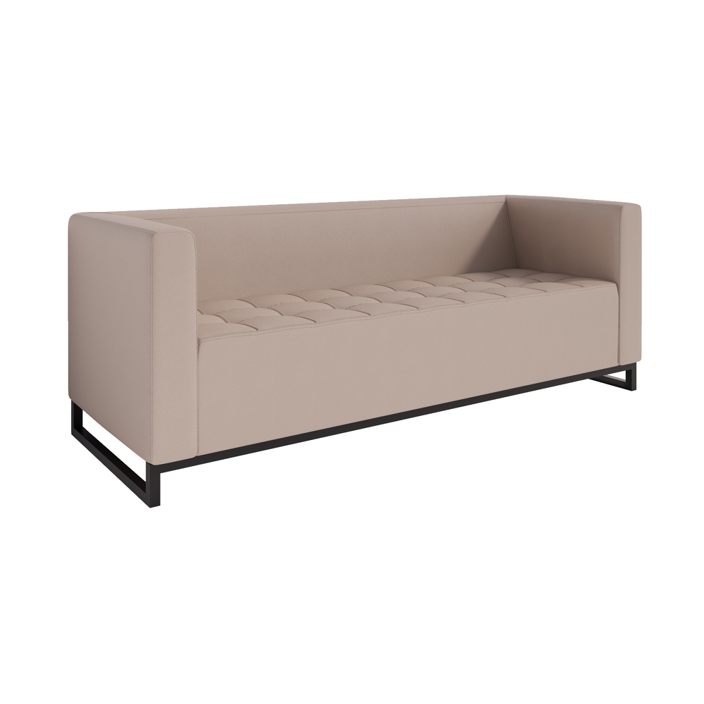 Диван Спейс Комплектація Подвійний 1.8 На Металокаркасі Чорний Оббивка Палаззо Нюде