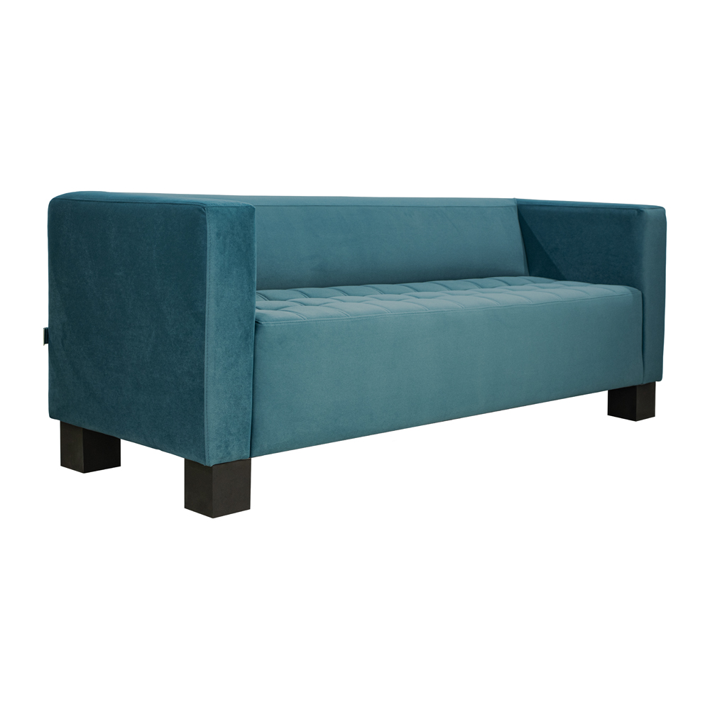 Sofa Space Configuration Double 1.8 On Wooden Legs Wenge Upholstery Delano 724 Aquamarine