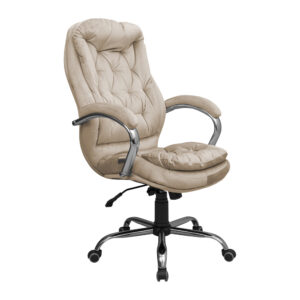 Крісло Венеція Хром М-2 Флорида Беж (Прогумовані Колеса) (2)